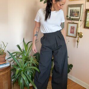 Veilance Qasel Tech Wool High Waisted Wide Leg Trousers- Size 2